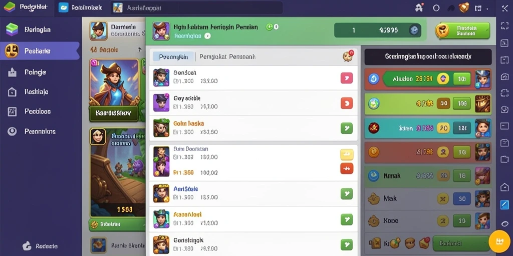 Fitur leaderboard yang menunjukkan peringkat pemain.