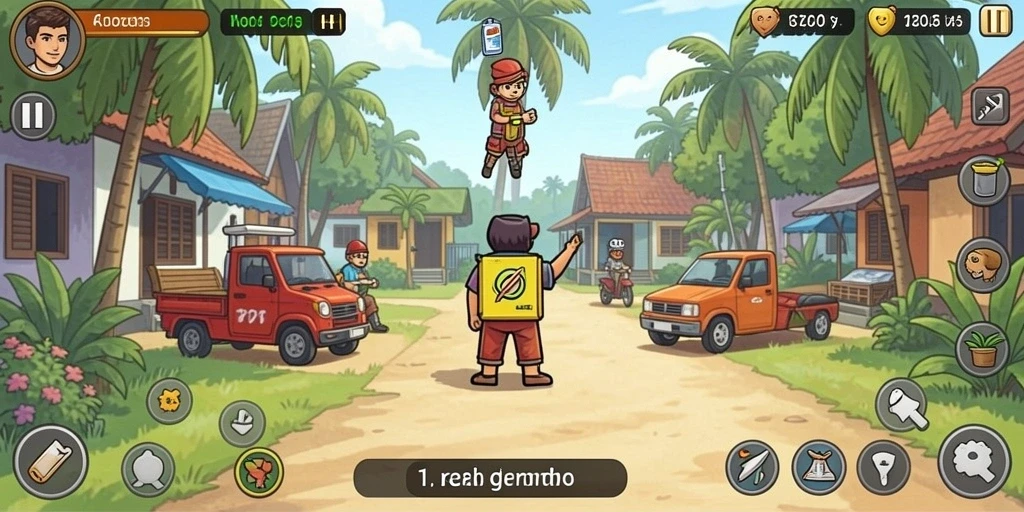 Screenshot menggambarkan interaksi multiplayer yang seru.